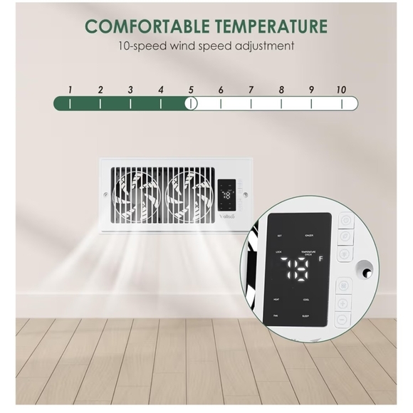 Vallisco White Vent Fan with Remote - Picture 7 of 8